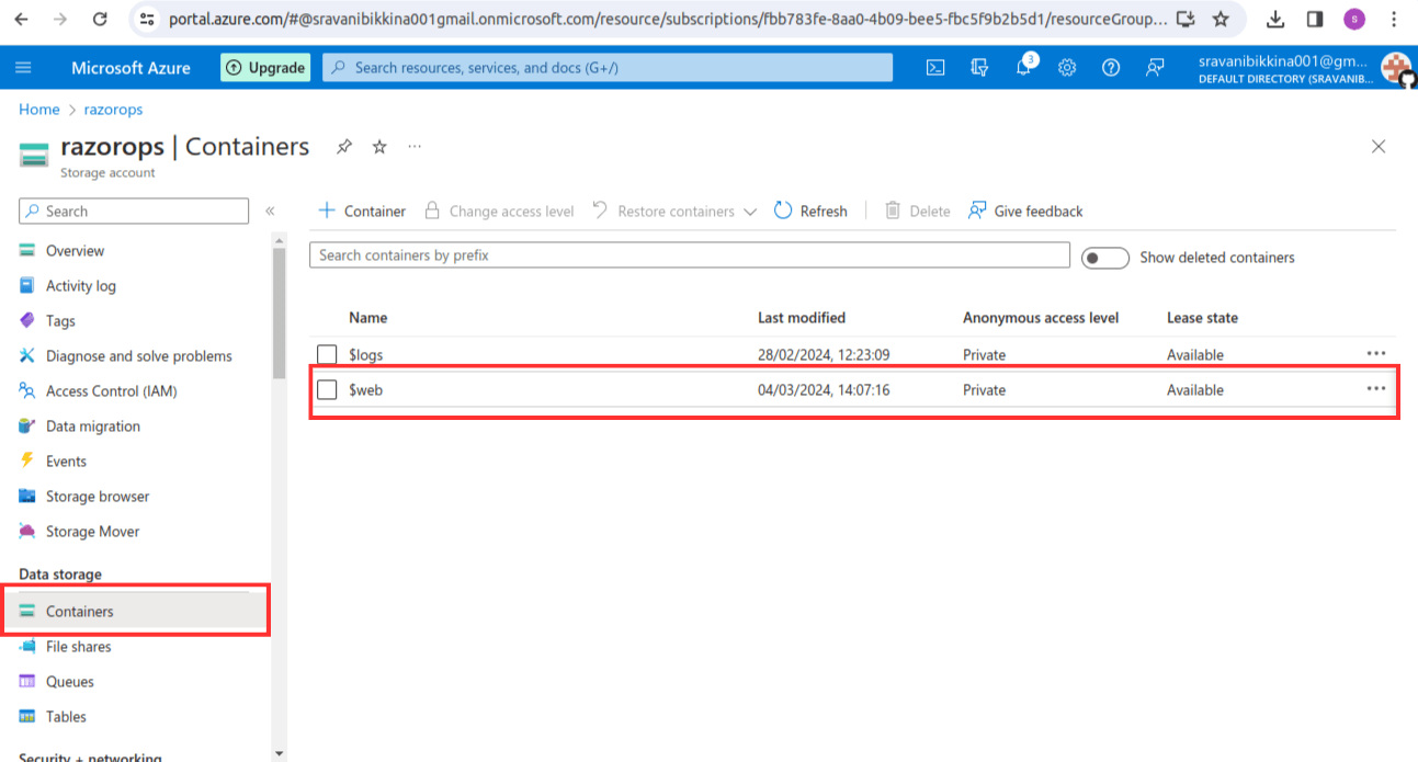 How-to-access-container-in-azure