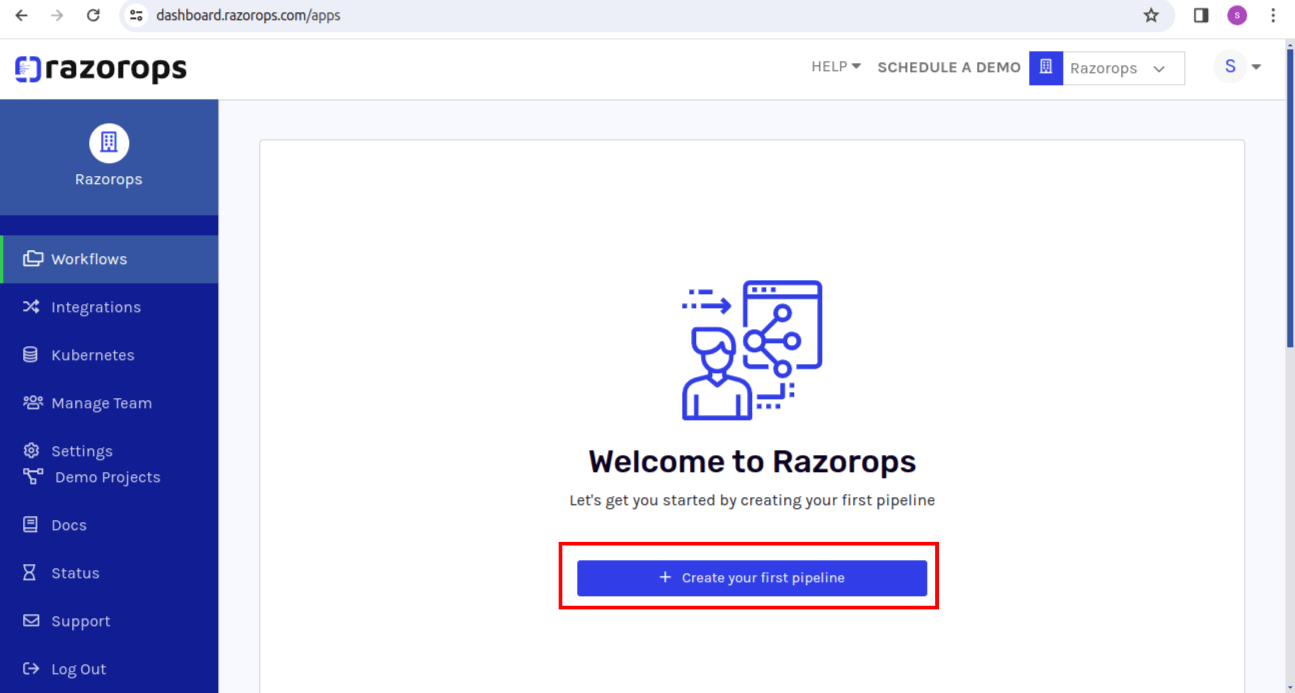 How-to-create pipeline-on razorops